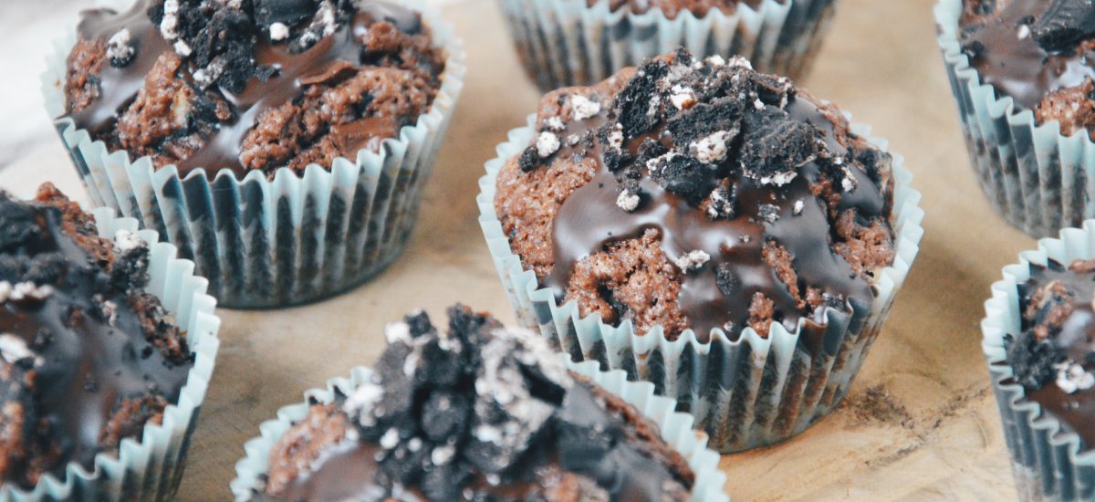 Chocolate chunk Oreo muffins